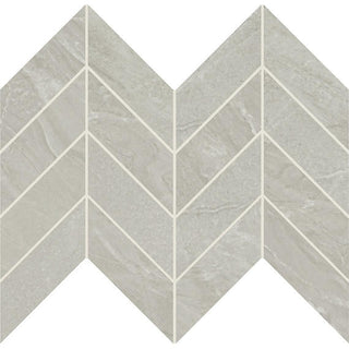 12x12 Vertuo Chevron Scratch Resistant Light Veining Mosaic Stone-Look Matte Smooth Porcelain Tile