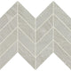 2x5 Vertuo Chevron Scratch Resistant Light Veining Mosaic Stone-Look Matte Smooth Porcelain Tile Soft Beige