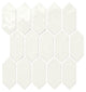 11x12 Mythology Picket  Mosaic Solid-Color Glossy Smooth Ceramic Tile Soft White