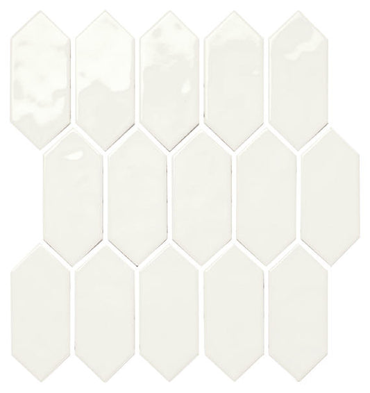 11x12 Mythology Picket Mosaic Solid-Color Glossy Smooth Ceramic Tile