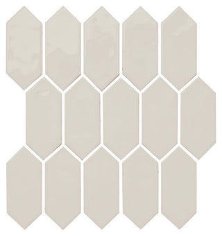 11x12 Mythology Picket Mosaic Solid-Color Glossy Smooth Ceramic Tile