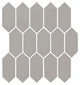 11x12 Mythology Picket  Mosaic Solid-Color Glossy Smooth Ceramic Tile Warm Taupe