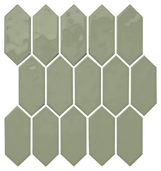 11x12 Mythology Picket Mosaic Solid-Color Glossy Smooth Ceramic Tile
