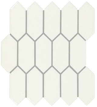 11x12 Artezen Picket Mosaic Solid-Color Glossy Smooth Ceramic Tile