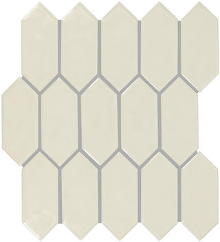 11x12 Artezen Picket Mosaic Solid-Color Glossy Smooth Ceramic Tile