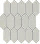 2x5 Artezen Picket  Mosaic Solid-Color Glossy Smooth Ceramic Tile Light Gray
