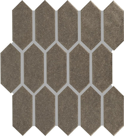 2x5 Artezen Picket  Mosaic Solid-Color Glossy Smooth Ceramic Tile Metallic Vibe