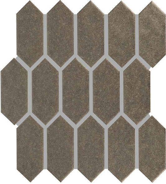 2x5 Artezen Picket  Mosaic Solid-Color Glossy Smooth Ceramic Tile Metallic Vibe
