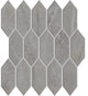2x5 Marble Obsession Picket  Mosaic Marble-Look Satin Smooth Porcelain Tile Pale Gray