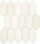 2x5 Studio Haven Picket  Mosaic Solid-Color Glossy Smooth Ceramic Tile Cream White