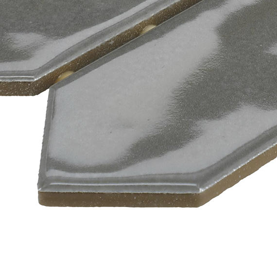 2x5 Studio Haven Picket  Mosaic Solid-Color Glossy Smooth Ceramic Tile Dark Gray