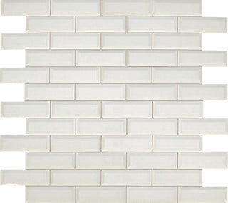 13x15 Revalia Remix Subway Pattern Mosaic Solid-Color Glossy Beveled Ceramic Tile