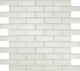 2x6 Revalia Remix Subway Pattern  Mosaic Solid-Color Glossy Beveled Ceramic Tile Off White