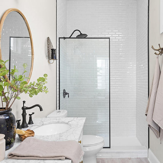 13x15 Revalia Remix Subway Pattern Mosaic Solid-Color Glossy Beveled Ceramic Tile