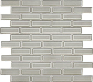 13x15 Revalia Remix Subway Pattern Mosaic Solid-Color Glossy Beveled Ceramic Tile