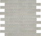 2x6 Revalia Remix Subway Pattern  Mosaic Solid-Color Glossy Beveled Ceramic Tile Light Gray