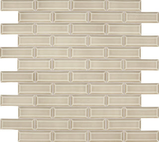 13x15 Revalia Remix Subway Pattern Mosaic Solid-Color Glossy Beveled Ceramic Tile