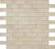 2x6 Revalia Remix Subway Pattern  Mosaic Solid-Color Glossy Beveled Ceramic Tile Warm Beige