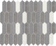 12x11 Fonte Picket  Mosaic Mixed-Color Polished Smooth Marble Tile Gray Blend