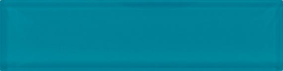 2x8 Color Appeal  Natural Solid-Color Glossy Smooth Glass Tile Aqua Blue
