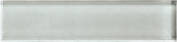 2x8 Color Appeal  Natural Solid-Color Glossy Smooth Glass Tile Silver Gray