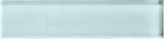2x8 Color Appeal  Natural Solid-Color Glossy Smooth Glass Tile Light Gray