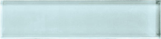 2x8 Color Appeal  Natural Solid-Color Glossy Smooth Glass Tile Light Gray