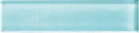 2x8 Color Appeal  Natural Solid-Color Glossy Smooth Glass Tile Light Blue