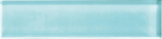 2x8 Color Appeal  Natural Solid-Color Glossy Smooth Glass Tile Light Blue