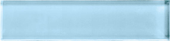 2x8 Color Appeal  Natural Solid-Color Glossy Smooth Glass Tile Sky Blue