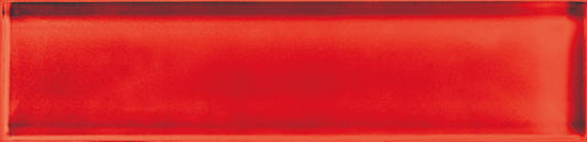 2x8 Color Appeal  Natural Solid-Color Glossy Smooth Glass Tile Cherry Red