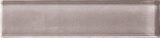 2x8 Color Appeal  Natural Solid-Color Glossy Smooth Glass Tile Lilac Purple