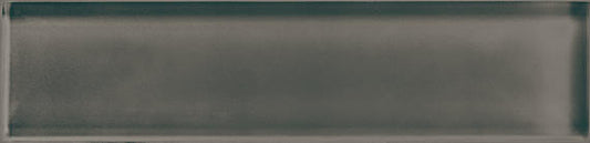 2x8 Color Appeal  Natural Solid-Color Glossy Smooth Glass Tile Dark Gray