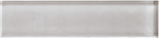 2x8 Color Appeal  Natural Solid-Color Glossy Smooth Glass Tile Soft Gray