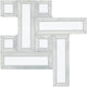 12x12 Gamma Basketweave  Mosaic Marble-Look Polished Smooth Stone Tile Light Marble