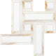 12x12 Gamma Basketweave  Mosaic Marble-Look Polished Smooth Stone Tile Golden White