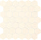 2 Limestone Hexagon  Mosaic Stone-Look Polished Textured Limestone Tile Cream White