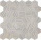 13x13 Fonte Hexagon  Mosaic Marble-Look Honed Natural Marble Tile Silve Gray