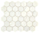 2 Marble Hexagon  Mosaic Marble-Look Honed Smooth Marble Tile Ivory White