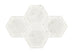 2 Marble Hexagon  Mosaic Stone-Look Honed Smooth Marble Tile White Marble