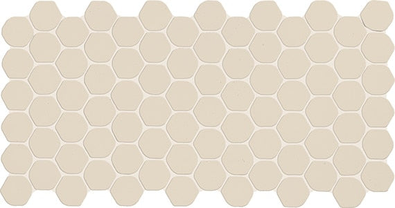 2 Keystones Organic Penny Round  Mosaic Solid-Color Matte Smooth Porcelain Tile Almond Beige