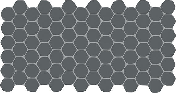 2 Keystones Organic Penny Round  Mosaic Solid-Color Matte Smooth Porcelain Tile Castle Gray