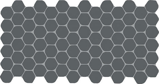 2 Keystones Organic Penny Round  Mosaic Solid-Color Matte Smooth Porcelain Tile Castle Gray