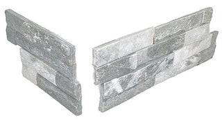 6x24 Stacked Stone Random Pattern Natural Stone-Look Matte Riven Quartzite Tile