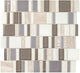 2 Midpark Mosaics Random Pattern  Mosaic Mixed-Material Look Matte Smooth Porcelain Tile Dark Gray