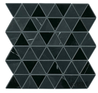 12x12 Pietra Divina Triangle Intricate Geometry Mosaic Natural-Look Polished Smooth Marble Tile