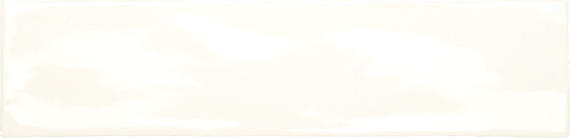 3x12 Artigiano  Natural Solid-Color Glossy Undulated Ceramic Tile Cream White
