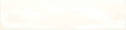 3x12 Artigiano  Natural Solid-Color Glossy Undulated Ceramic Tile Cream White