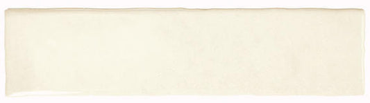 3x12 Mesmerist  Natural Solid-Color Glossy Undulated Ceramic Tile Ivory Cream