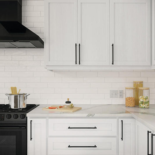 3x12 Mesmerist Natural Solid-Color Glossy Undulated Ceramic Tile